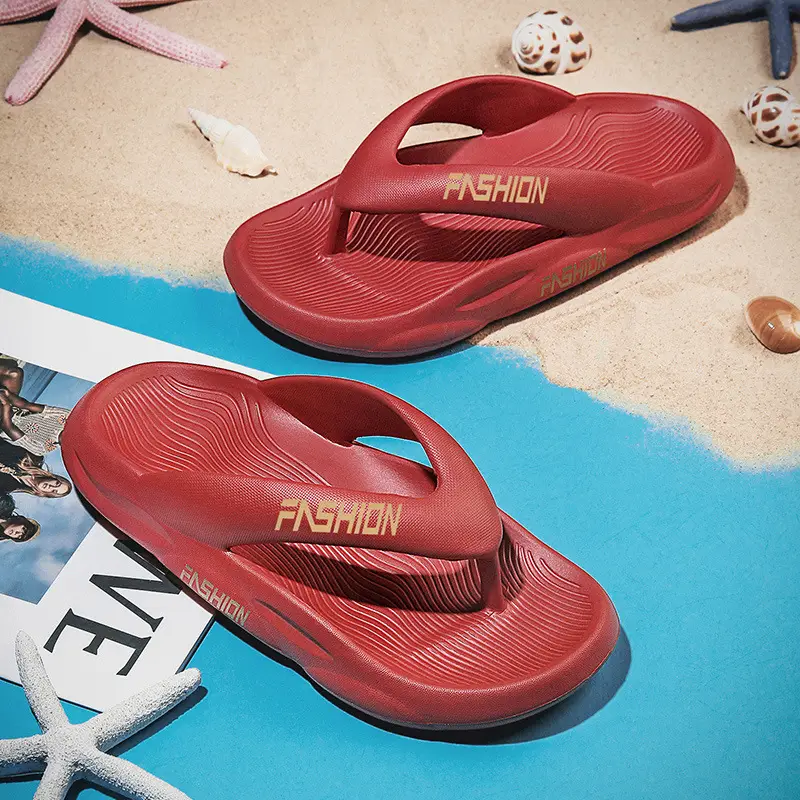 Men's Black Slip-On Flip Flops Summer 2026