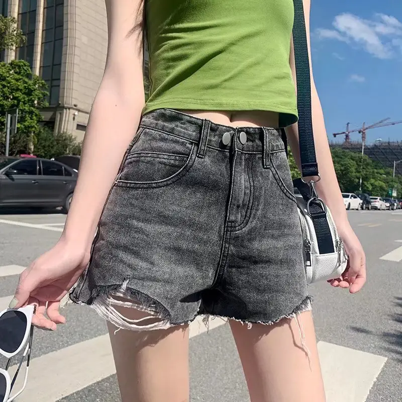Denim Shorts Women High Waist Slimming 2024 - Image 7