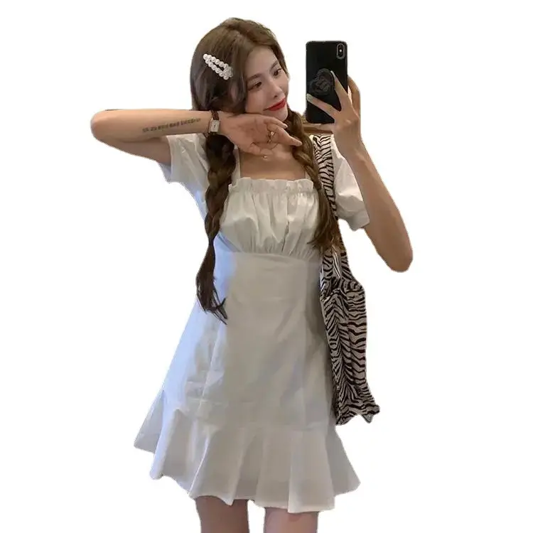 Sweet Spice Girl Puff Sleeve Dress Women Summer 2022 - Image 8