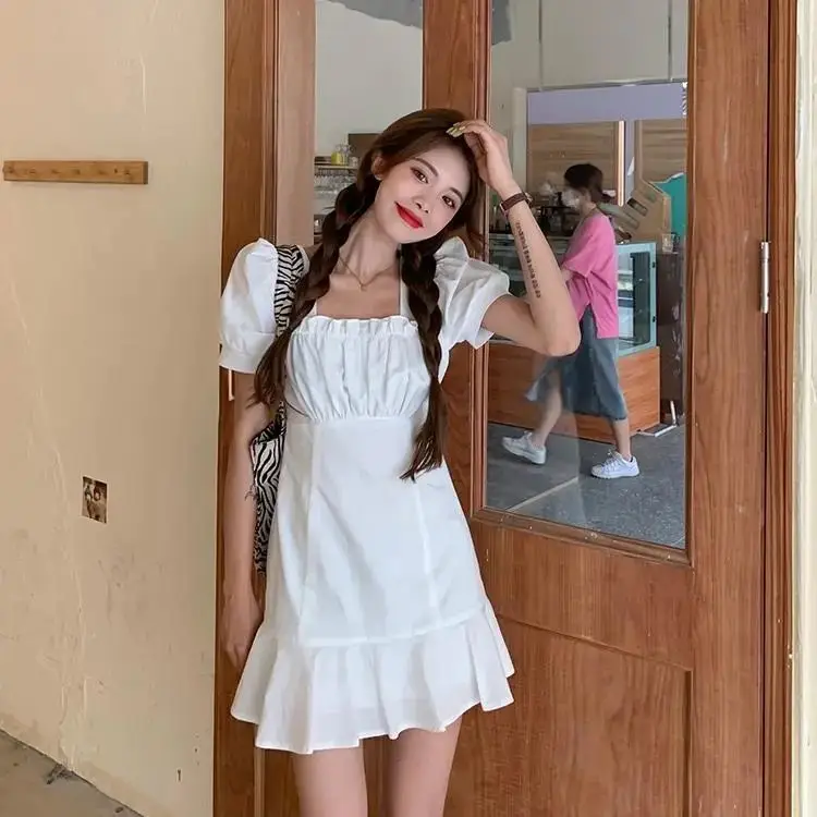 Sweet Spice Girl Puff Sleeve Dress Women Summer 2022 — feature 3