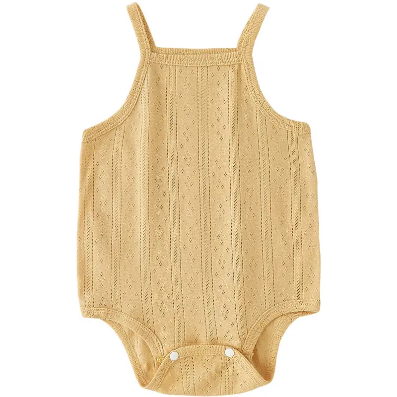 Pure Cotton Newborn Belly Protector Vest Yellow - Image 9