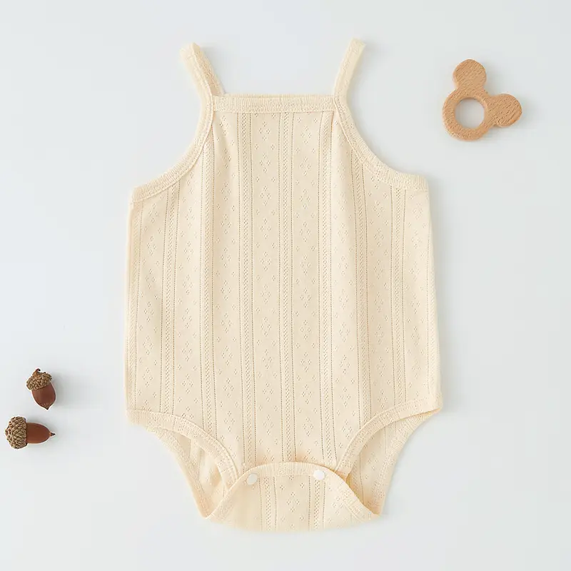 Pure Cotton Newborn Belly Protector Vest Yellow - Image 2