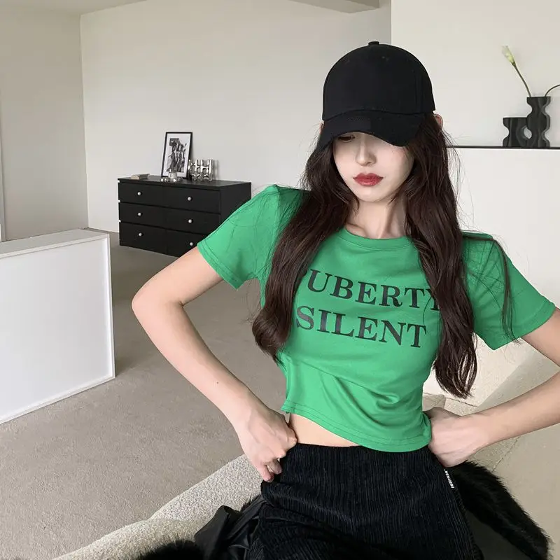 Women Short Sleeve T-Shirt Puberty Silent Green - Image 4