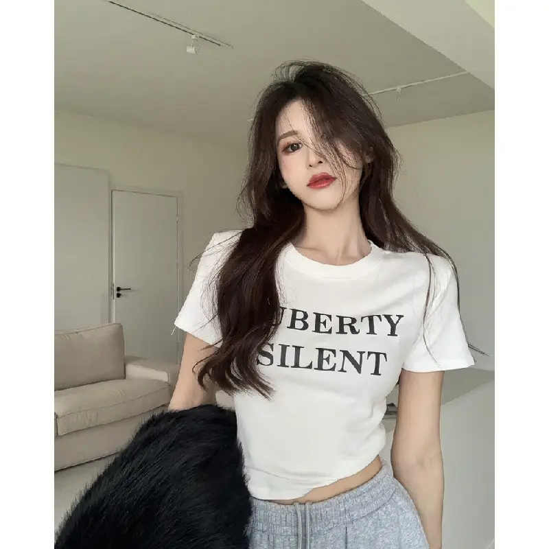 Women Short Sleeve T-Shirt Puberty Silent Green - Image 6