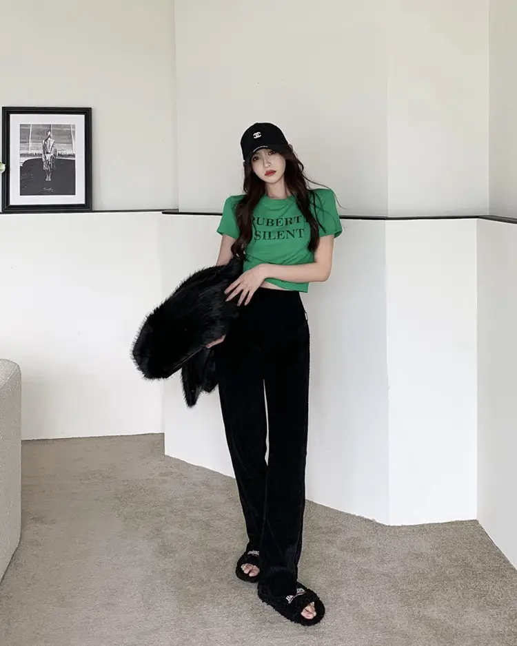 Women Short Sleeve T-Shirt Puberty Silent Green — feature 16