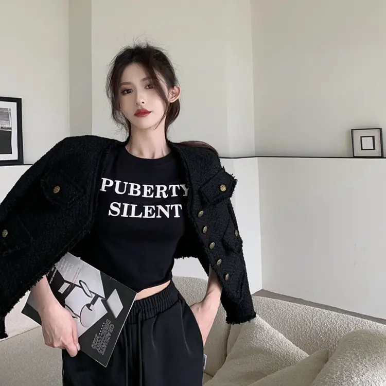 Women Short Sleeve T-Shirt Puberty Silent Green — feature 19