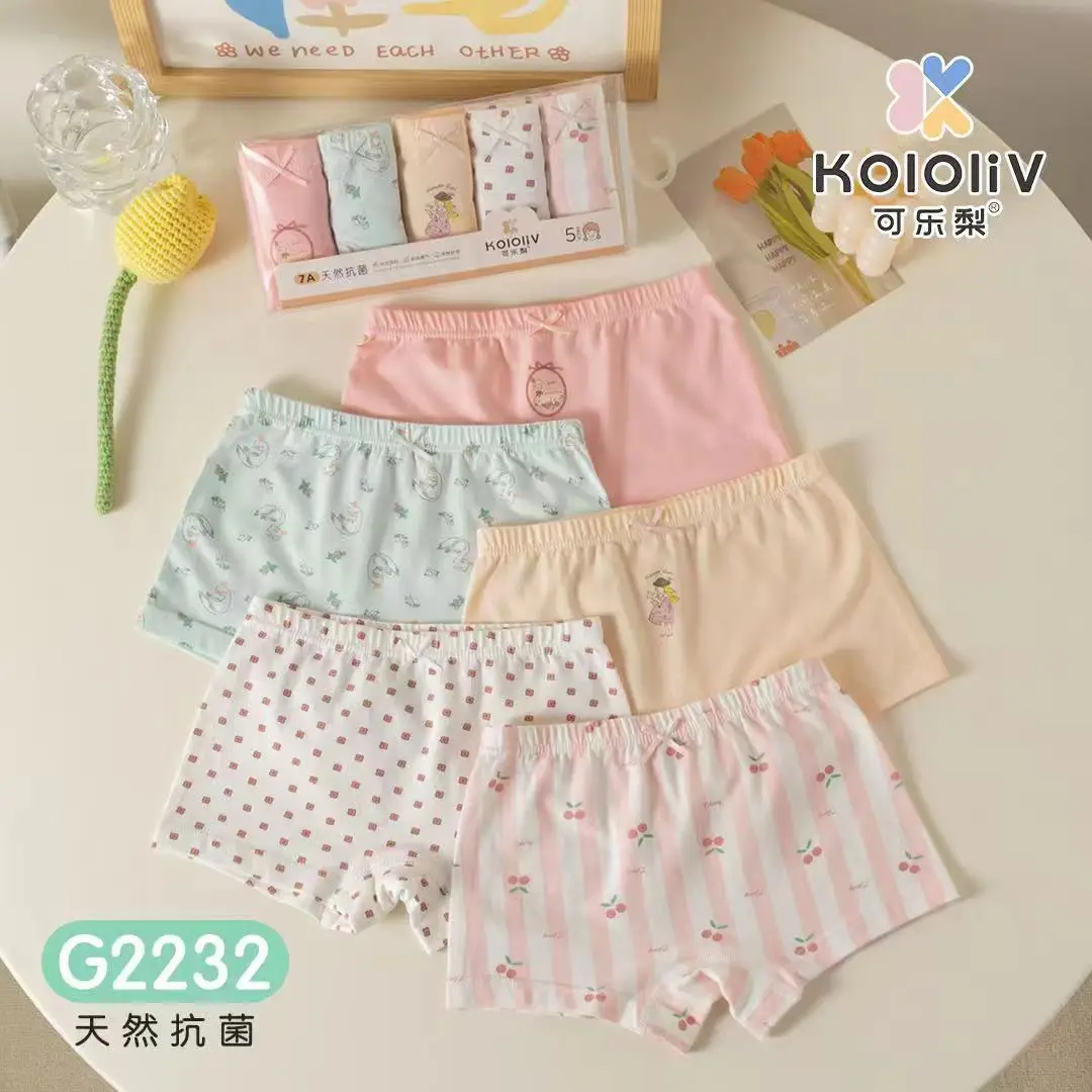 Kola Joyv Cotton Printed Boxers for Girls 2024 New - Image 5