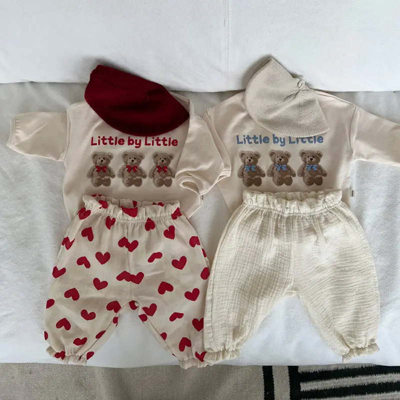Baby Cotton Anti-Mosquito Pants Cream Spring Summer - Image 12