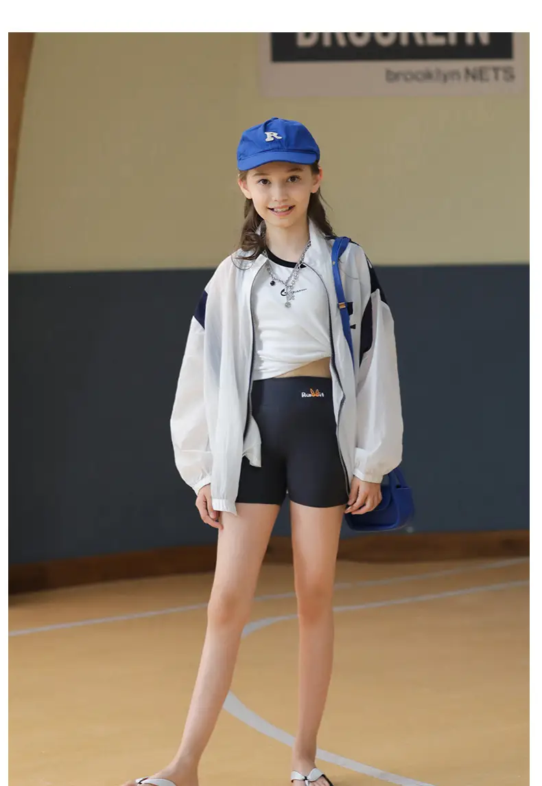 Girls Ice Silk Shark Pants Crop Summer Wear — feature 15
