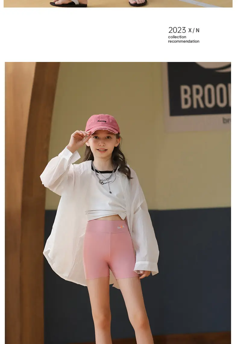 Girls Ice Silk Shark Pants Crop Summer Wear — feature 16