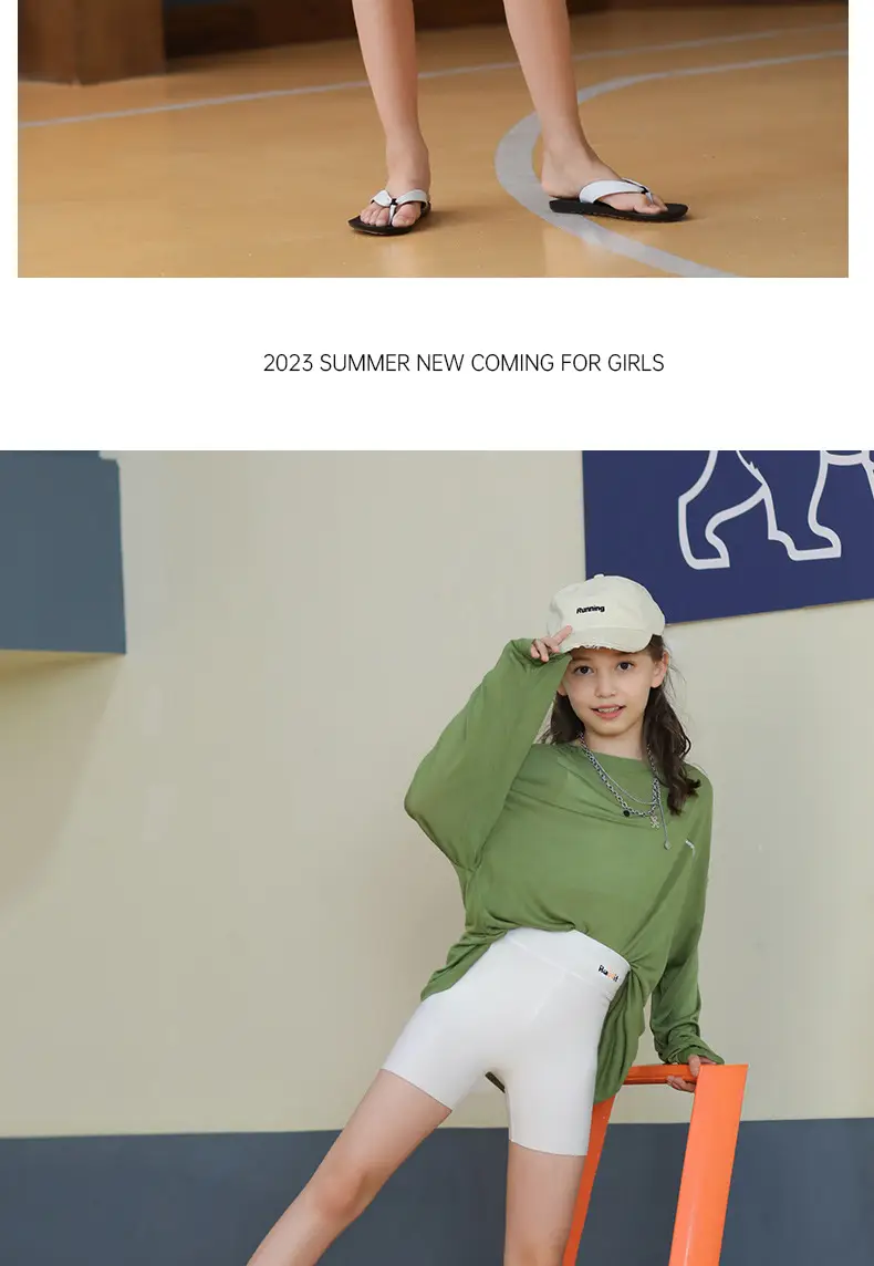 Girls Ice Silk Shark Pants Crop Summer Wear — feature 17