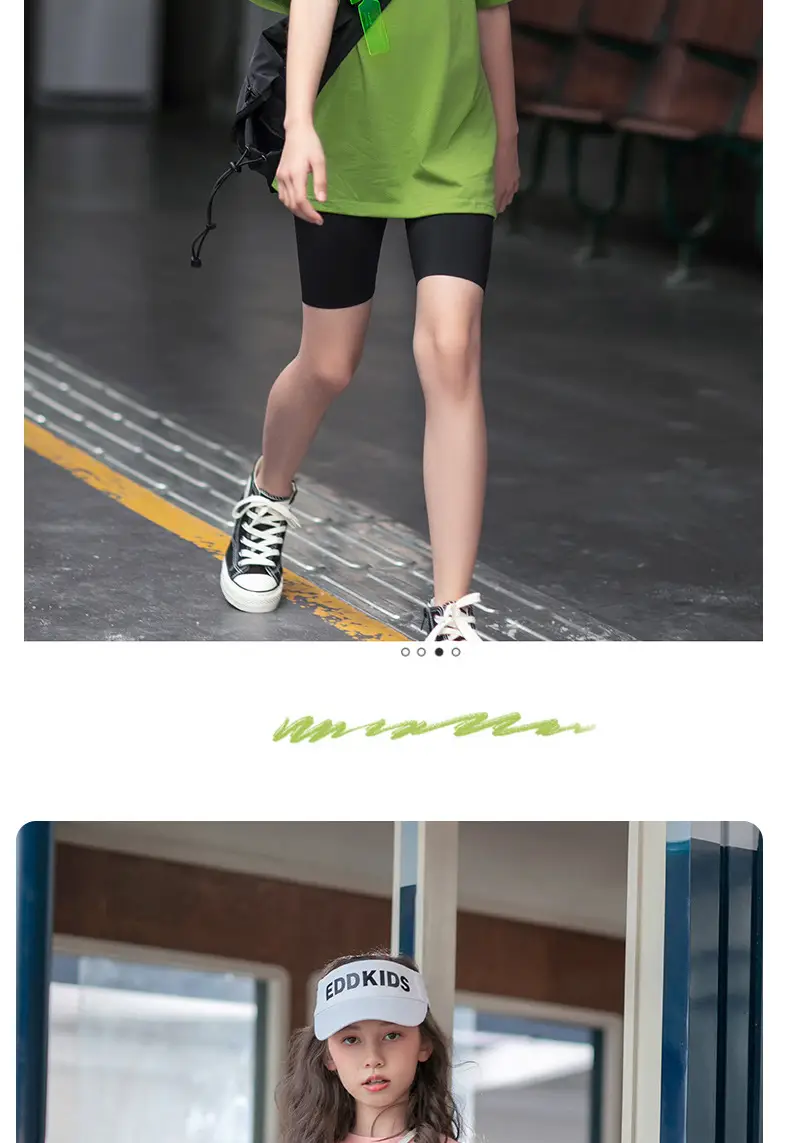 Girls Ice Silk Shark Pants Crop Summer Wear — feature 19