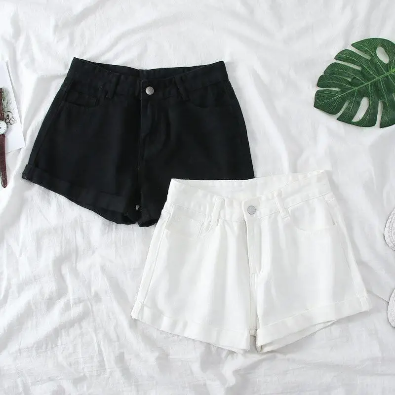 Women Wide Leg Denim Shorts Light Blue 2022 - Image 8