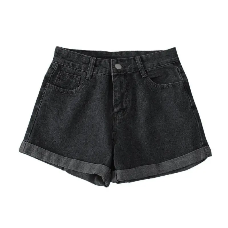 Women Wide Leg Denim Shorts Light Blue 2022 - Image 9