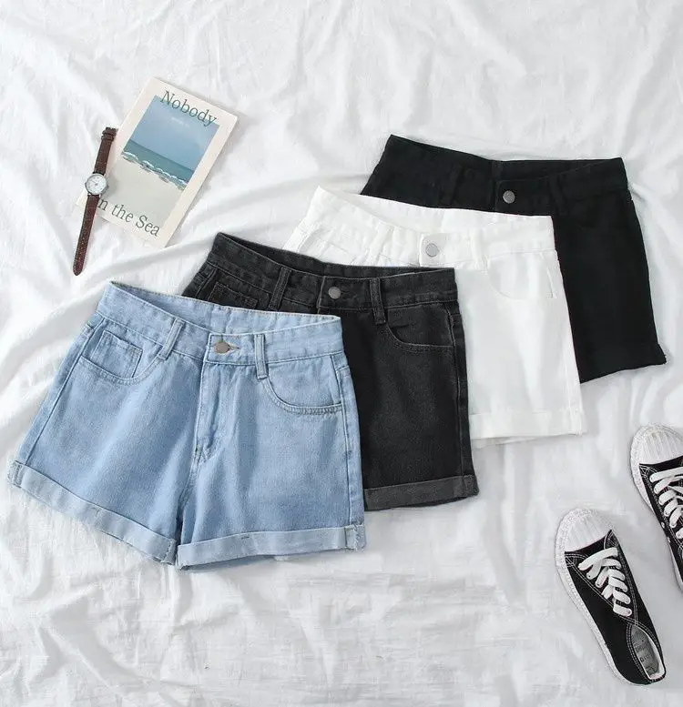 Women Wide Leg Denim Shorts Light Blue 2022 — feature 12