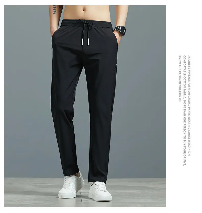 Men Grey Slim Fit Sports Trousers Large — feature 14