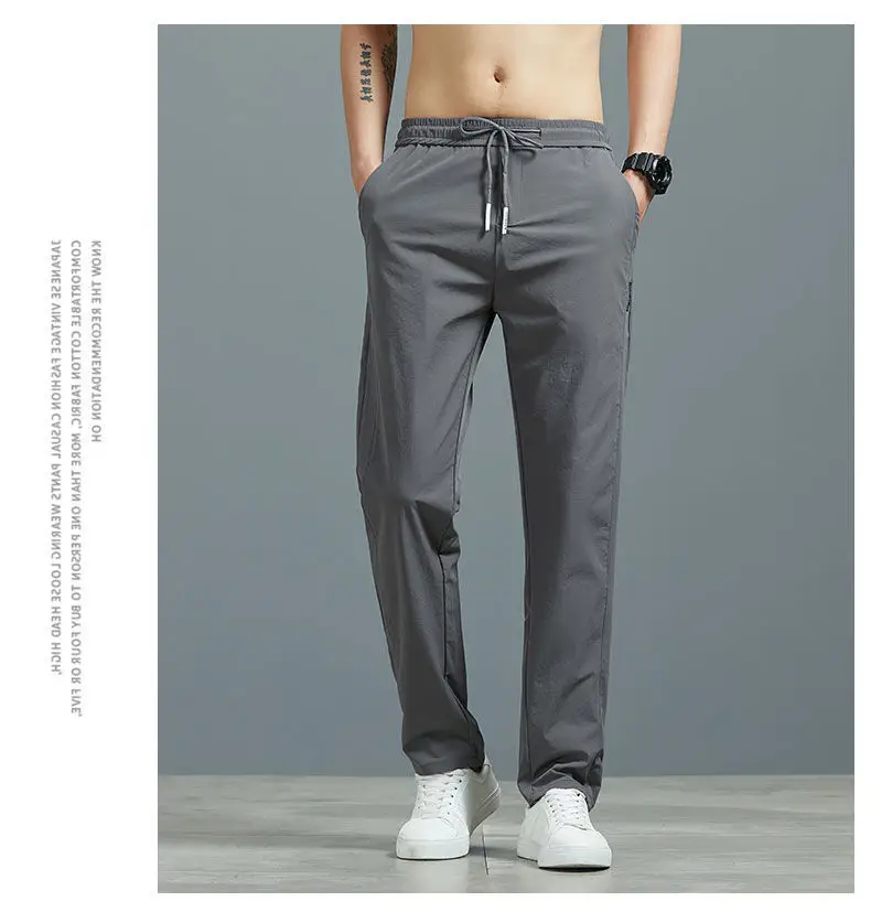 Men Grey Slim Fit Sports Trousers Large — feature 16