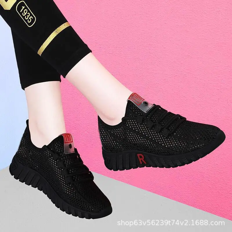 White Mesh Women's Net Shoes, Breathable, Stylish, Cross-border, Summer - Image 4