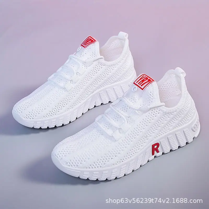 White Mesh Women's Net Shoes, Breathable, Stylish, Cross-border, Summer - Image 6