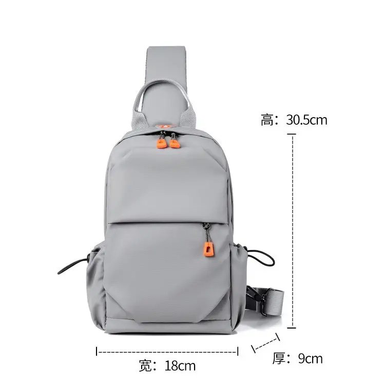 Men's Grey Crossbody Shoulder Bag Small Fashionable - Image 6