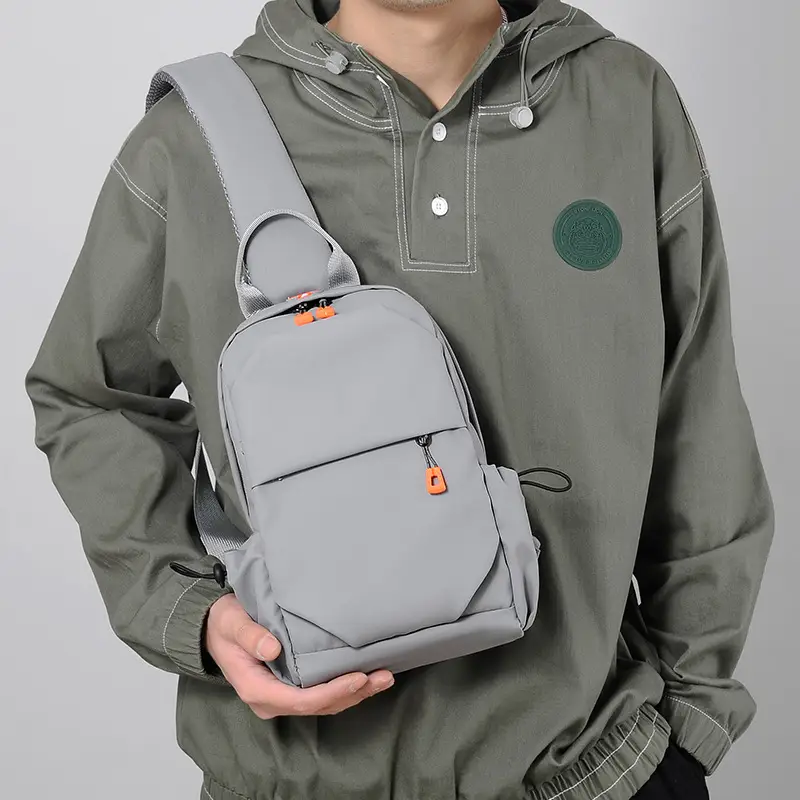 Men's Grey Crossbody Shoulder Bag Small Fashionable - Image 2