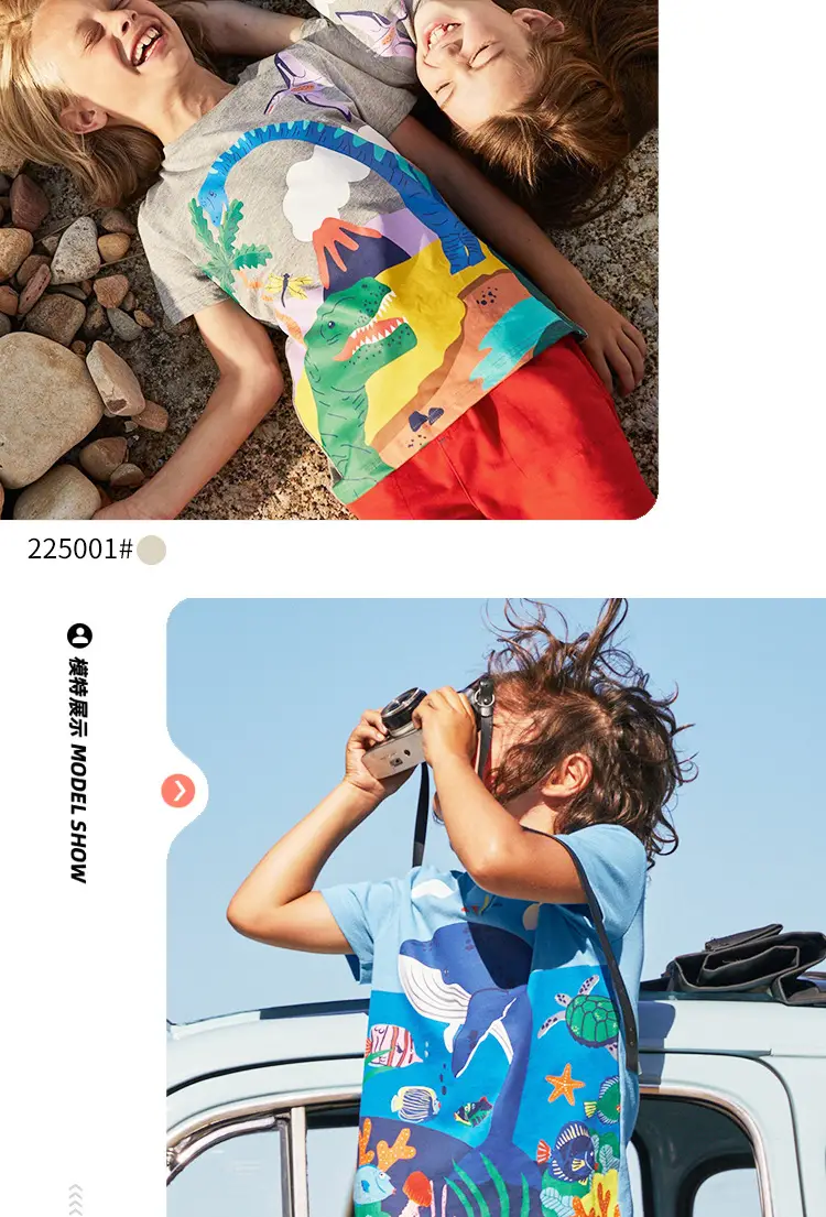 2025 Girls Boys T-Shirt Pure Cotton Summer Round Neck Short Sleeve Kidsren — feature 9