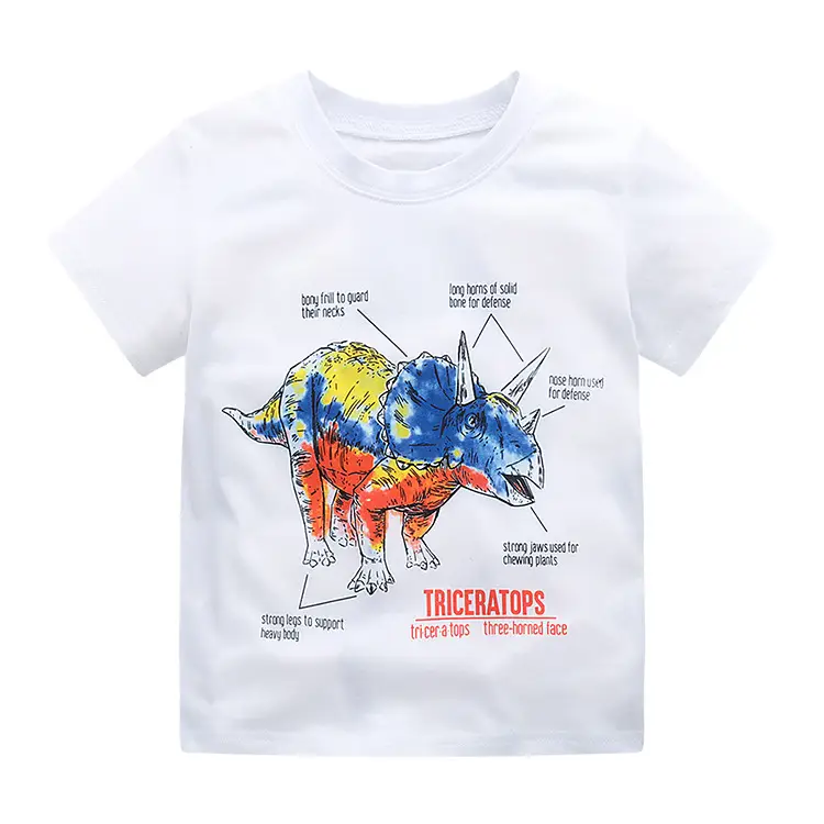 2025 Girls Boys T-Shirt Pure Cotton Summer Round Neck Short Sleeve Kidsren