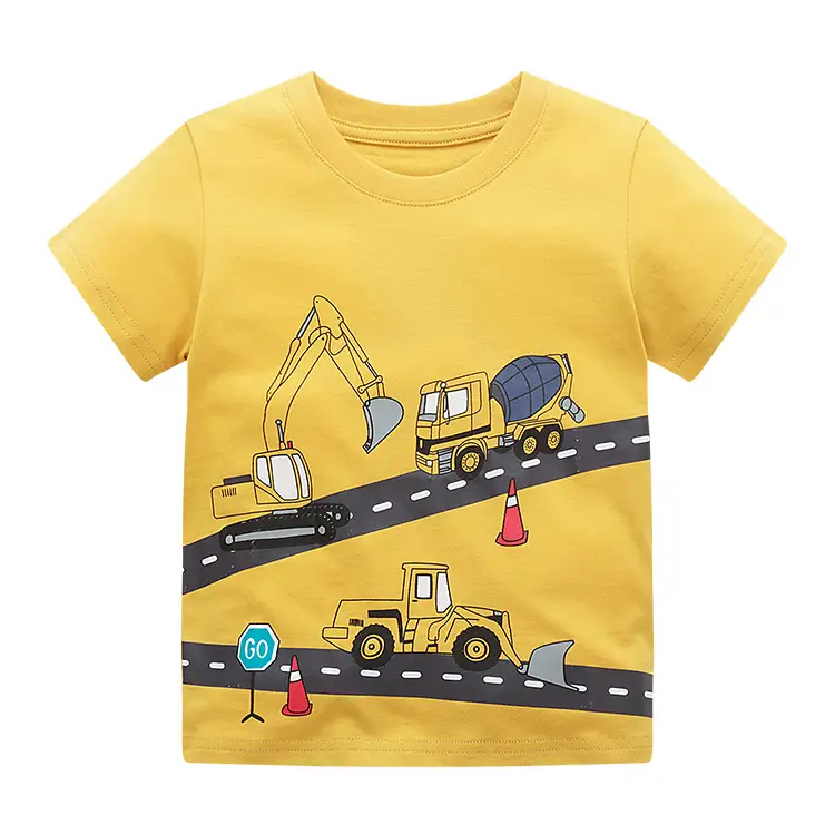 2025 Girls Boys T-Shirt Pure Cotton Summer Round Neck Short Sleeve Kidsren