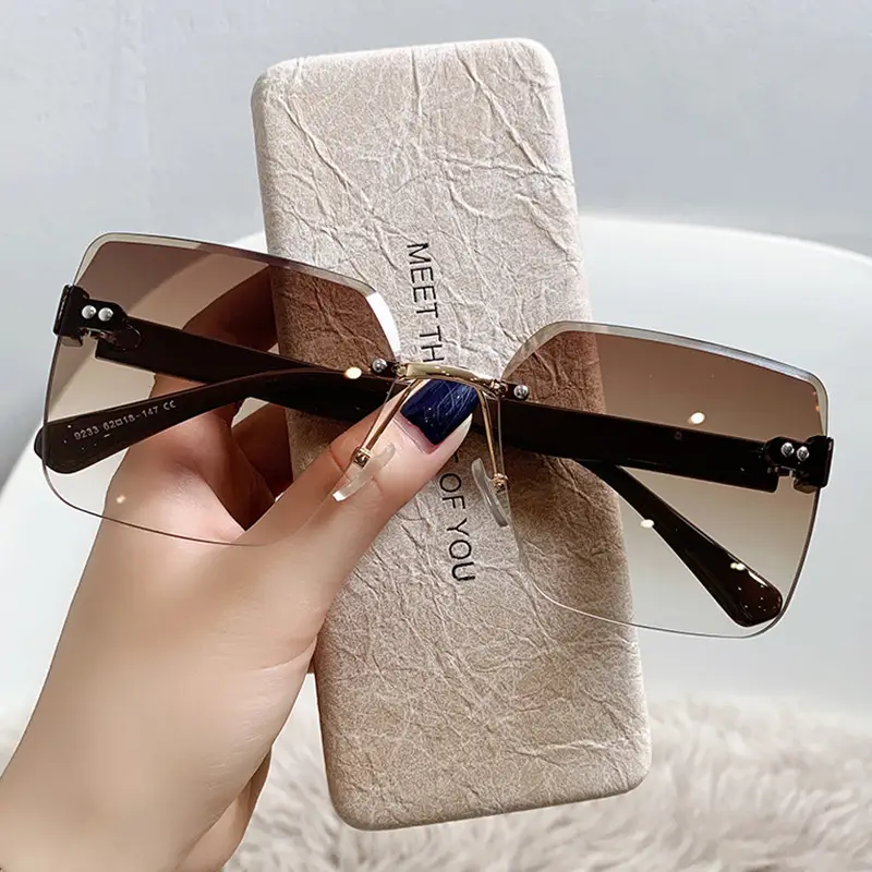 Korean Frameless Sunglasses Women Summer UV Proof - Image 6
