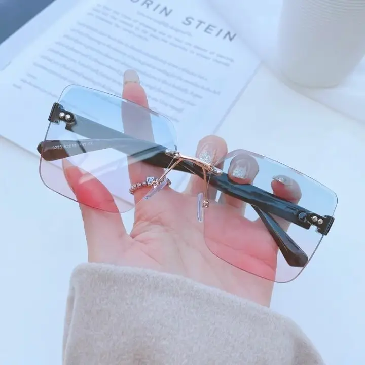 Korean Frameless Sunglasses Women Summer UV Proof - Image 8