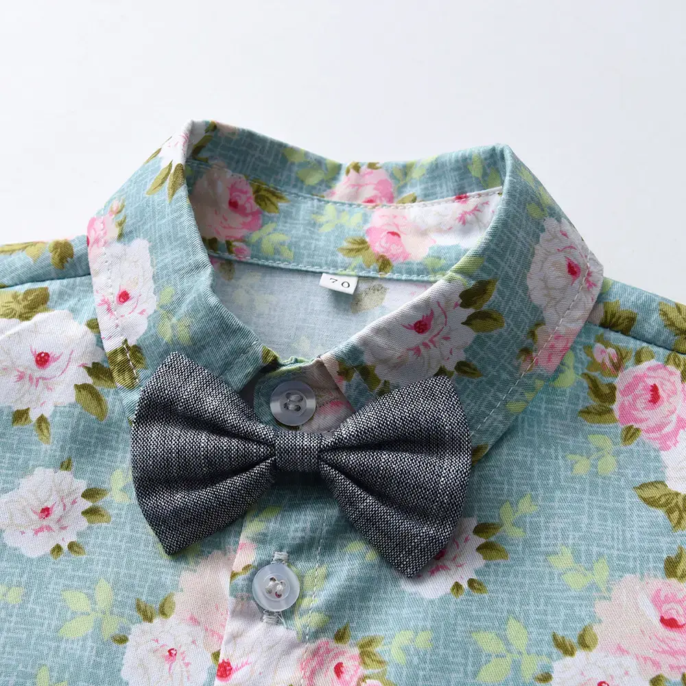 New 2025 Summer Korean Style Baby Floral Shorts Suit - Image 17