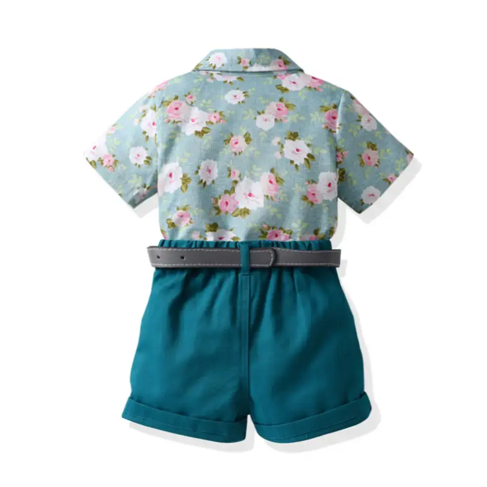 New 2025 Summer Korean Style Baby Floral Shorts Suit - Image 19