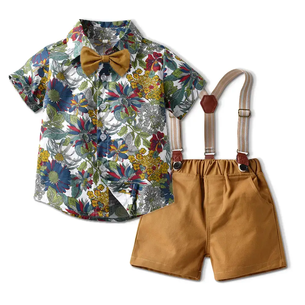 New 2025 Summer Korean Style Baby Floral Shorts Suit - Image 10