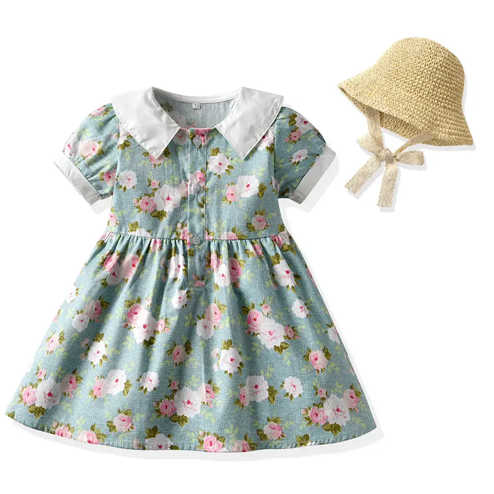 New 2025 Summer Korean Style Baby Floral Shorts Suit - Image 3