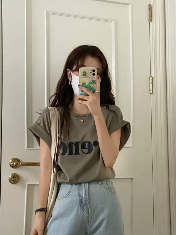 Women Black "Furry" Print T-Shirt Shorts Set Summer 2025 — feature 14