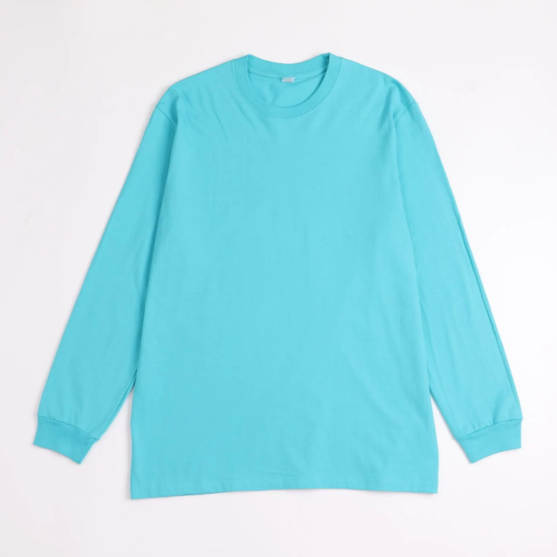 Men Heavy Cotton T-Shirt 260g Solid Color Long Sleeve - Image 4