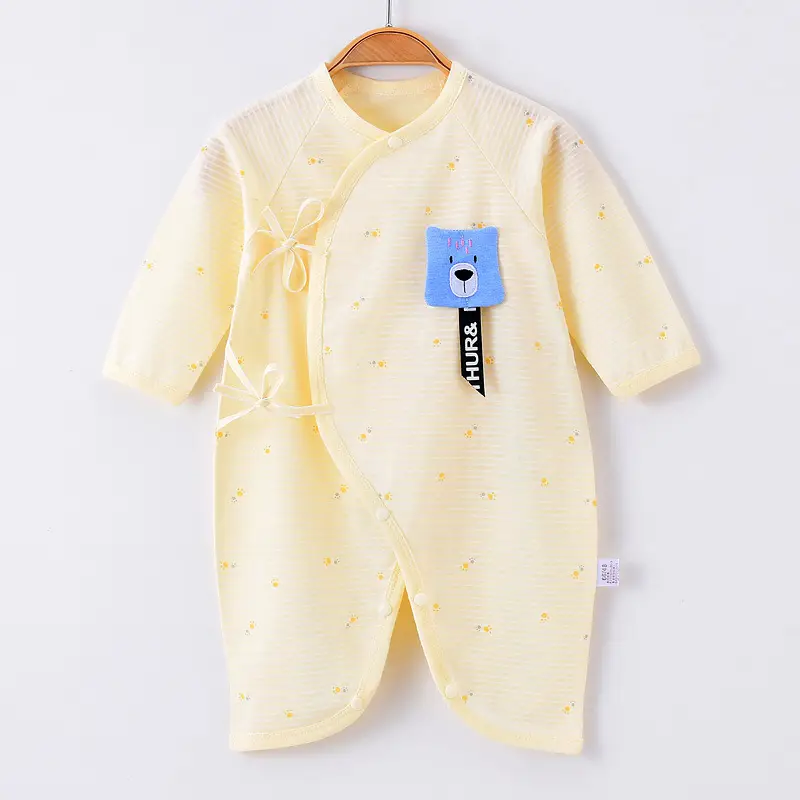 Newborn Baby Monk Air Jacket Cotton Yellow - Image 12