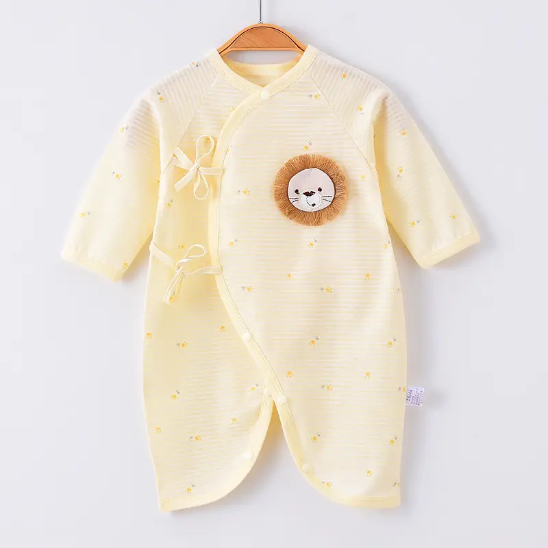Newborn Baby Monk Air Jacket Cotton Yellow - Image 9