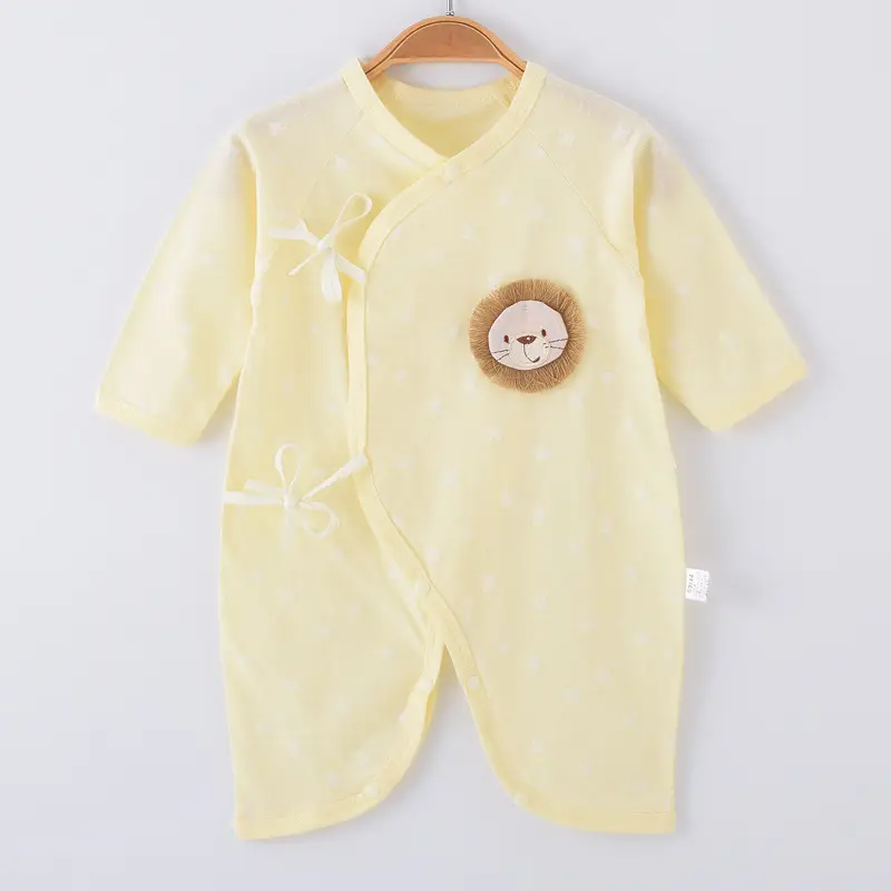 Newborn Baby Monk Air Jacket Cotton Yellow - Image 6