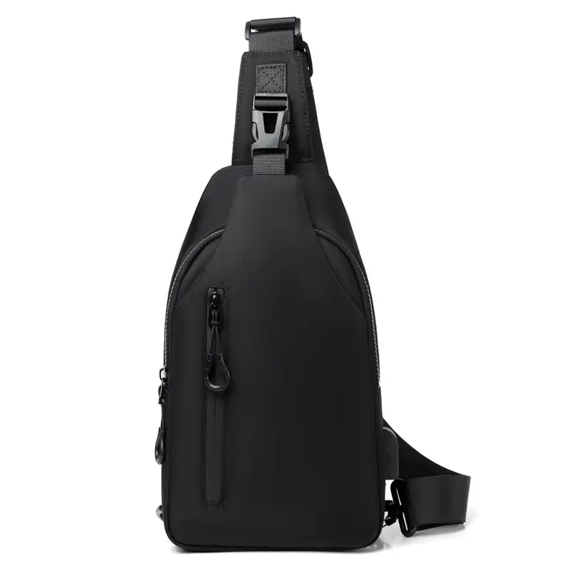Men's Black Crossbody Bag Large Capacity - Image 2