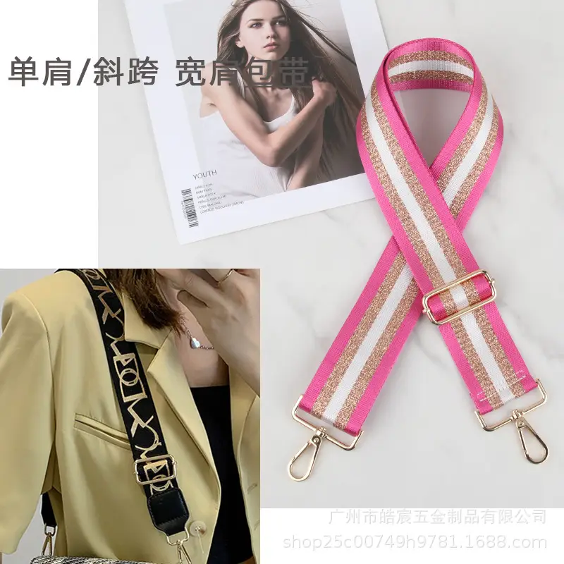 Women's 5cm Gold Wire Wide Shoulder Strap Bag - Image 14