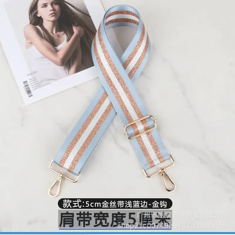Women's 5cm Gold Wire Wide Shoulder Strap Bag - Image 5