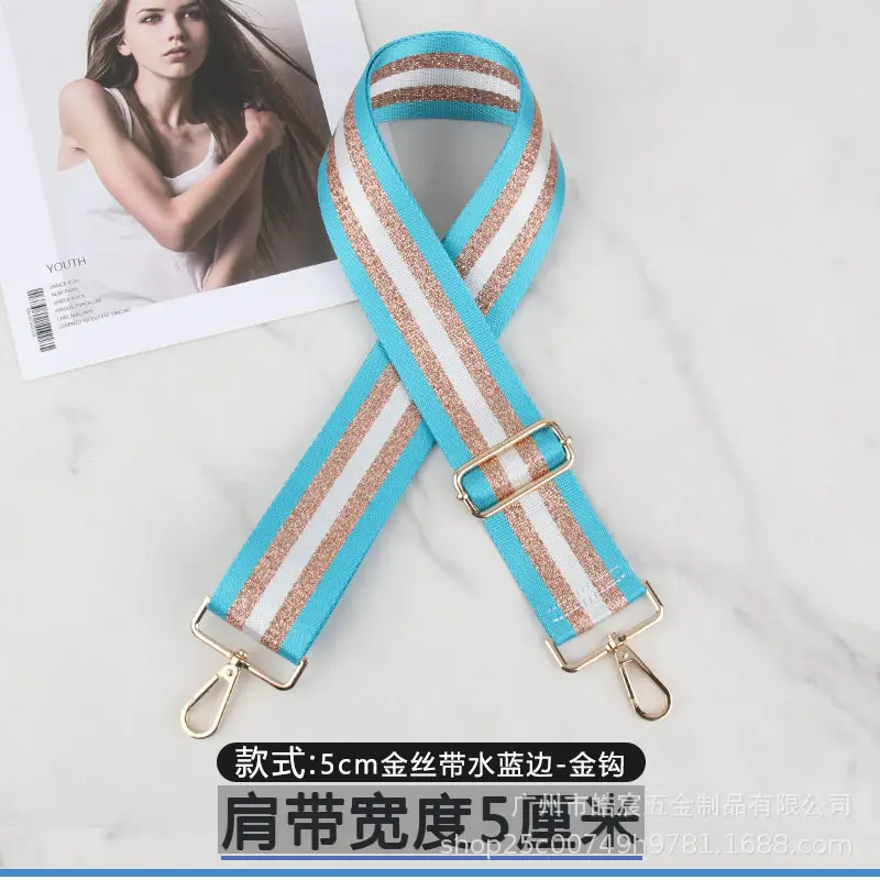 Women's 5cm Gold Wire Wide Shoulder Strap Bag - Image 8