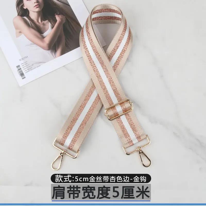 Women's 5cm Gold Wire Wide Shoulder Strap Bag - Image 9