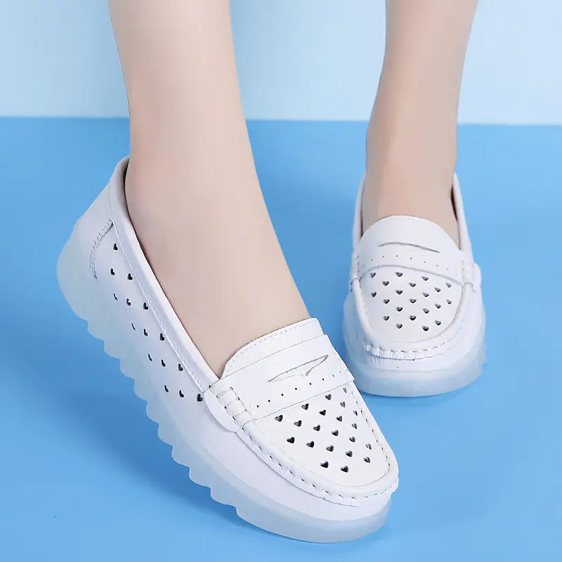 in stock nurse shoes women's new soft bottom comfortable breathable non-slip thick bottom not tired feet medical work small white shoes wholesale - Image 2
