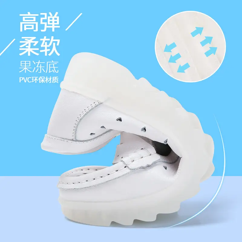 in stock nurse shoes women's new soft bottom comfortable breathable non-slip thick bottom not tired feet medical work small white shoes wholesale - Image 3