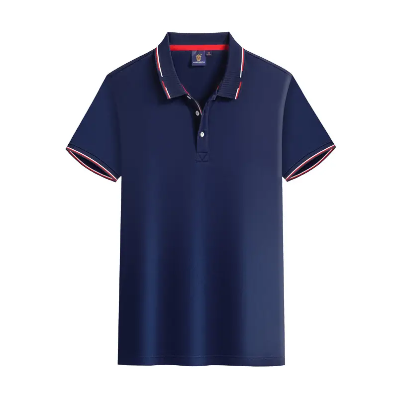 Men Black Polo T-Shirt with Red Embroidery - Image 4