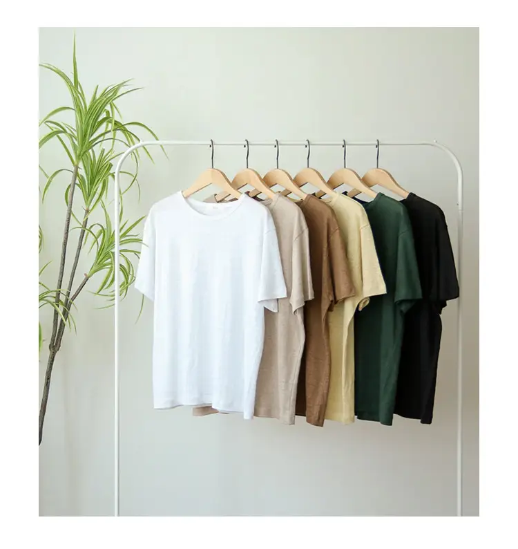 Linen Linen V-Neck T-Shirt Lavender — feature 18