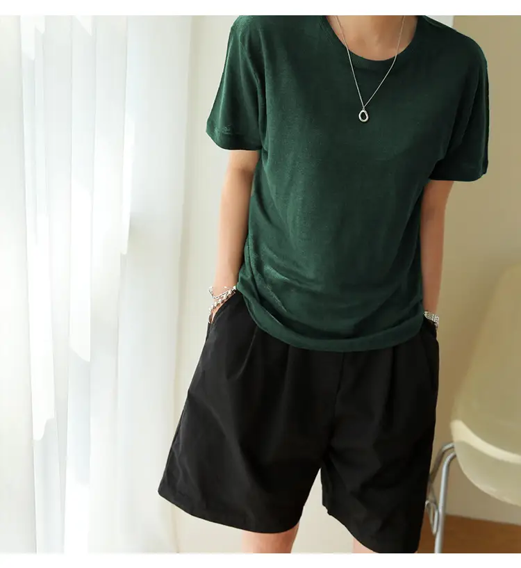 Linen Linen V-Neck T-Shirt Lavender — feature 22