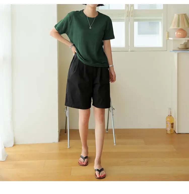 Linen Linen V-Neck T-Shirt Lavender — feature 23